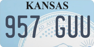 KS license plate 957GUU