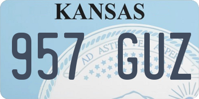 KS license plate 957GUZ