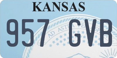 KS license plate 957GVB