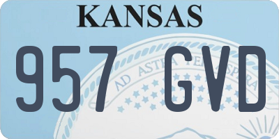 KS license plate 957GVD