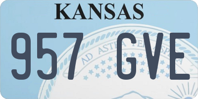 KS license plate 957GVE