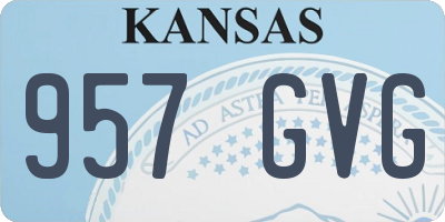 KS license plate 957GVG