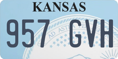 KS license plate 957GVH