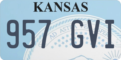 KS license plate 957GVI