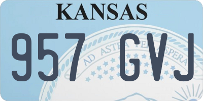 KS license plate 957GVJ