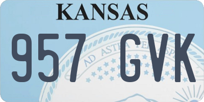 KS license plate 957GVK