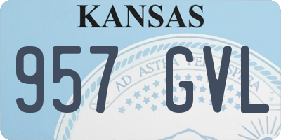 KS license plate 957GVL