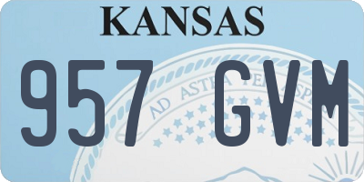 KS license plate 957GVM