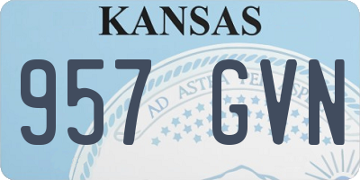 KS license plate 957GVN