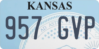 KS license plate 957GVP