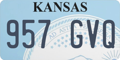 KS license plate 957GVQ