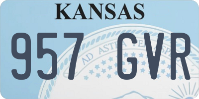 KS license plate 957GVR