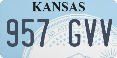 KS license plate 957GVV