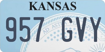 KS license plate 957GVY