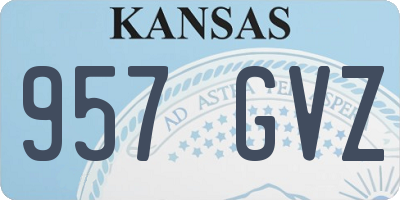 KS license plate 957GVZ