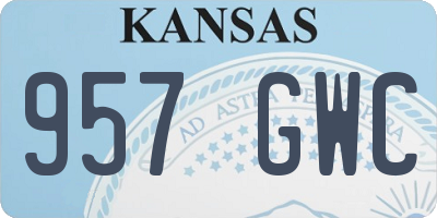 KS license plate 957GWC