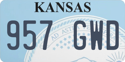 KS license plate 957GWD