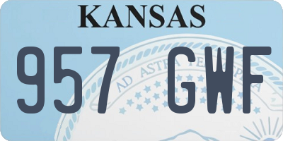 KS license plate 957GWF