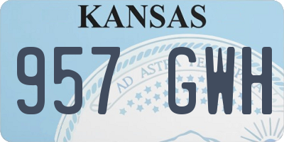 KS license plate 957GWH