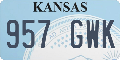 KS license plate 957GWK