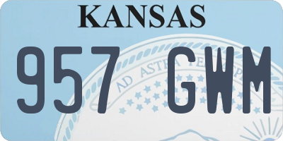 KS license plate 957GWM