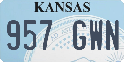 KS license plate 957GWN