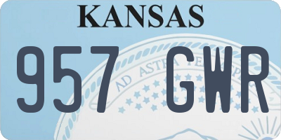 KS license plate 957GWR