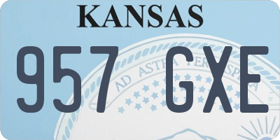 KS license plate 957GXE
