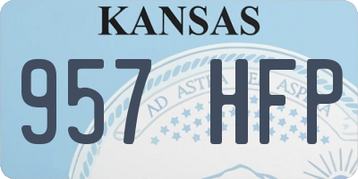 KS license plate 957HFP
