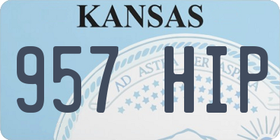 KS license plate 957HIP