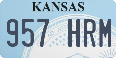 KS license plate 957HRM