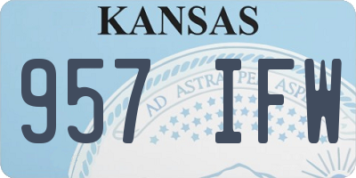 KS license plate 957IFW