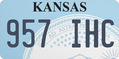 KS license plate 957IHC