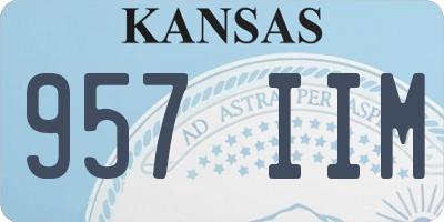 KS license plate 957IIM