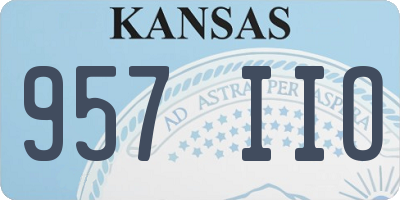KS license plate 957IIO