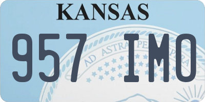 KS license plate 957IMO
