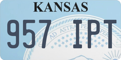 KS license plate 957IPT