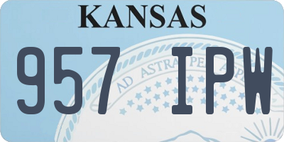 KS license plate 957IPW