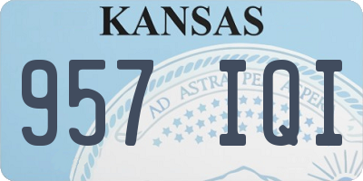 KS license plate 957IQI