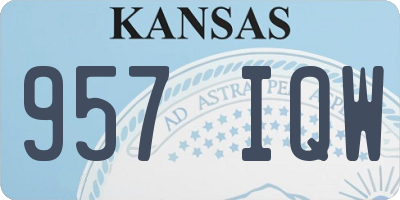 KS license plate 957IQW