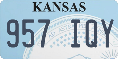 KS license plate 957IQY