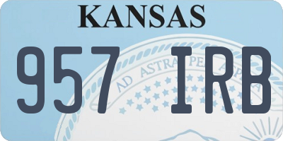 KS license plate 957IRB
