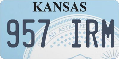 KS license plate 957IRM