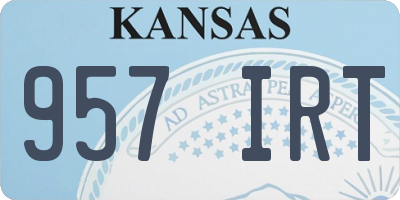 KS license plate 957IRT