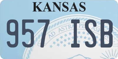 KS license plate 957ISB