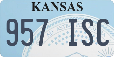 KS license plate 957ISC