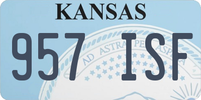 KS license plate 957ISF
