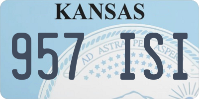 KS license plate 957ISI