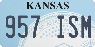KS license plate 957ISM