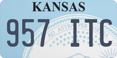 KS license plate 957ITC